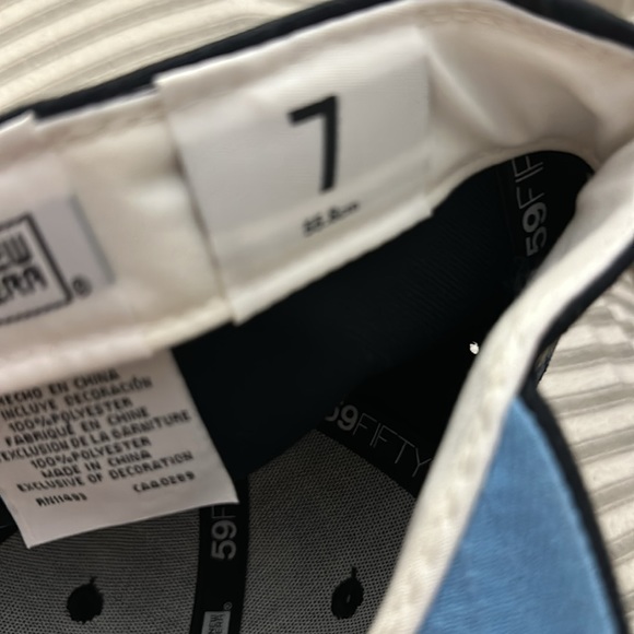 New York Yankees New Era Navy 5950 Hat 1999 WS Patch Size 7  Sky Blue UV - Picture 5 of 5